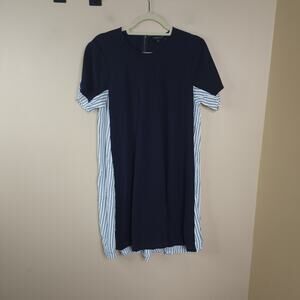 Slate & Willow Navy Stripe Maternity Shift Size S